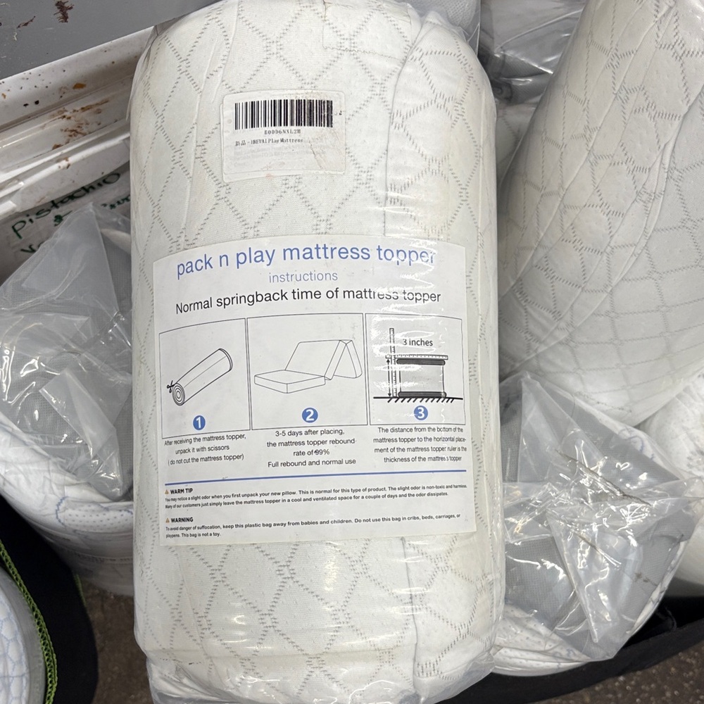 Pack n Play White Mattress Topper